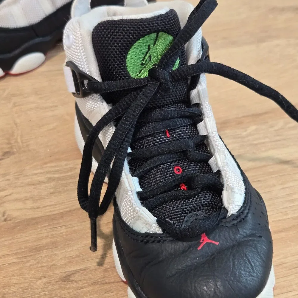 Nike air jordan 6 rings kids size 11C/28 basketball sneaker Play Leather Mid top